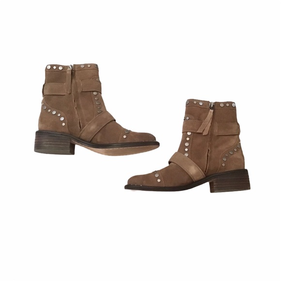 Sam Edelman 7.5 Drea Suede Studded Moto Boots NEW - Picture 4 of 9